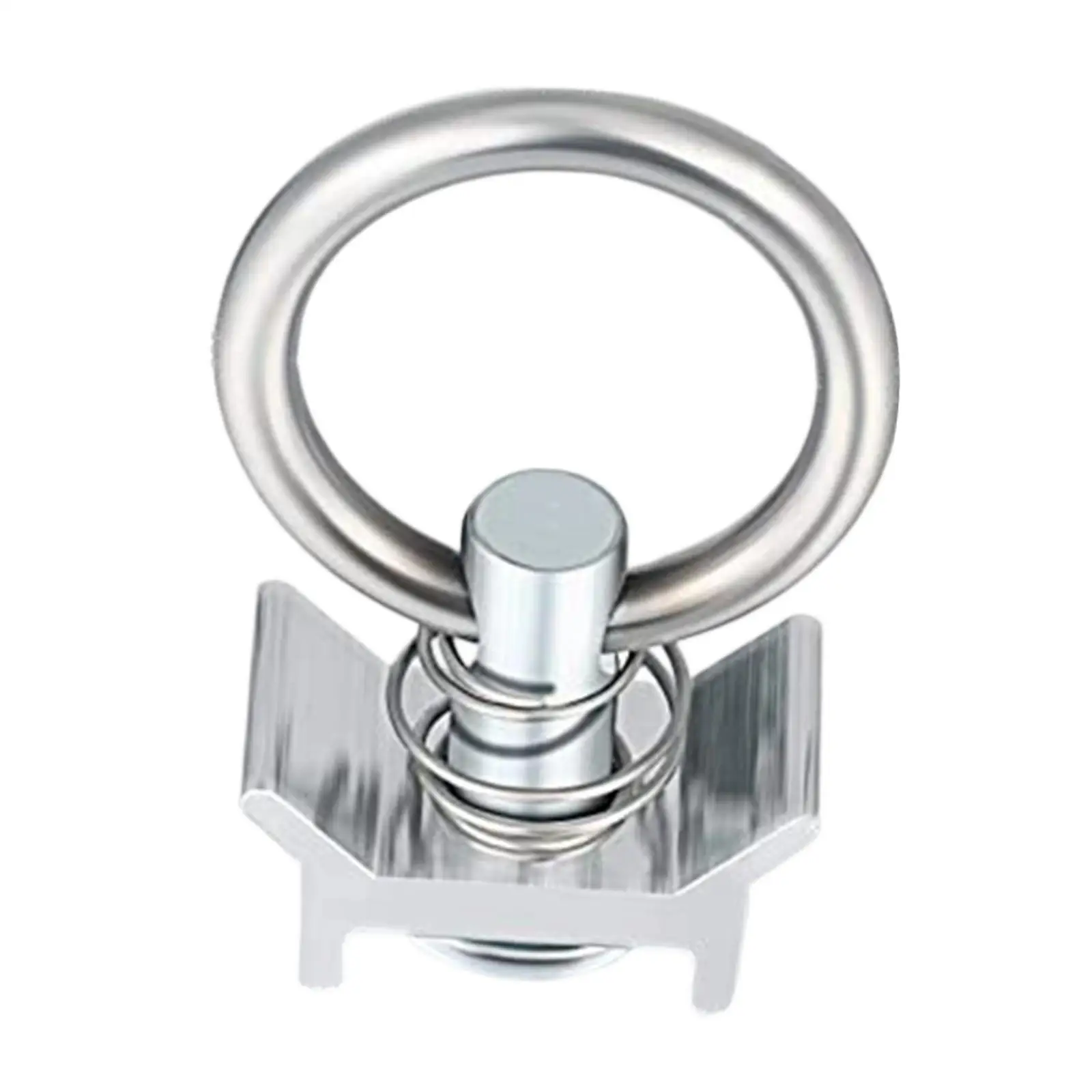 L Track Single Stud Fitting Stainless Steel Round Ring Fast Removal Tie Down for Warehouse Racks