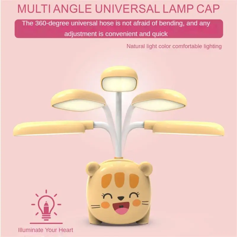 

Led Light Student Dormitory Abs 250mah Bedroom Lighting Bedside Lamp Bedroom Reading Eyes 3w Household Tools
