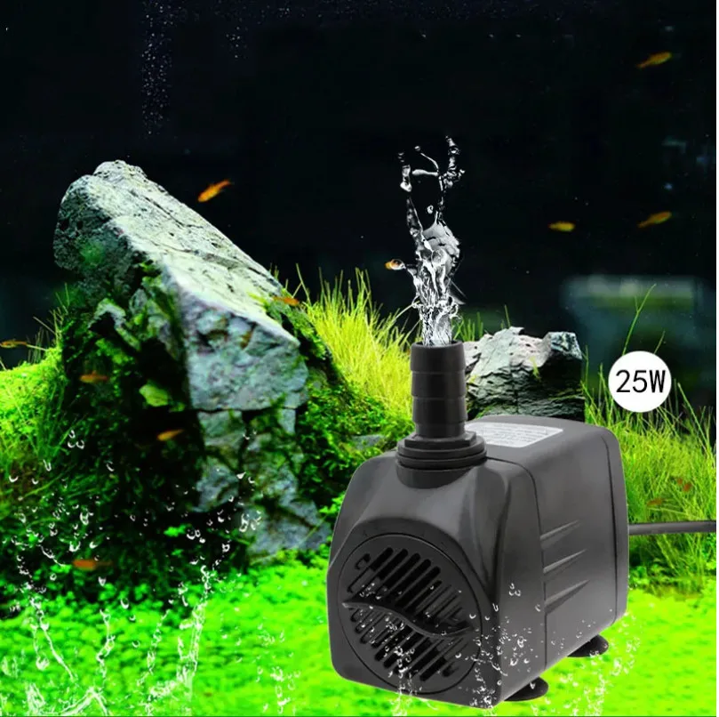 

25W Ultra Quiet Water Pump 110V 220V Submersible Aquarium filter pump multi-function fountain circulation fish tank water pumps