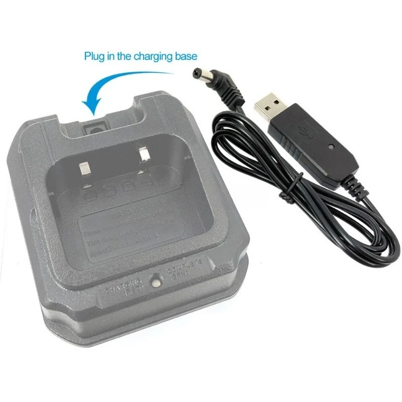 5Pcs Baofeng Walkie Talkie USB Power Charger Car Charger Boost Cable for UV-5R UV-9R Plus Pro UV-82 BF-F8HP UV-82HP UV-5X3