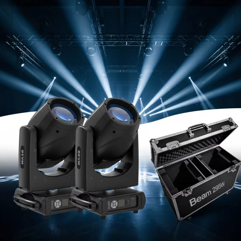 

Professional 295W 14R Beam Moving Head Light Flight-Case IP20 14 Colors Gobos Prism Strobe DMX512 Club Disco Event Stage