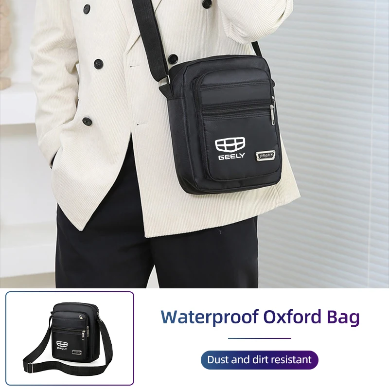 Car Shoulder Bag Sports Crossbody Bag Travel Backpack Men's Chest Storage Accessories For Geely EX2 EX5 Coolray Monjaro