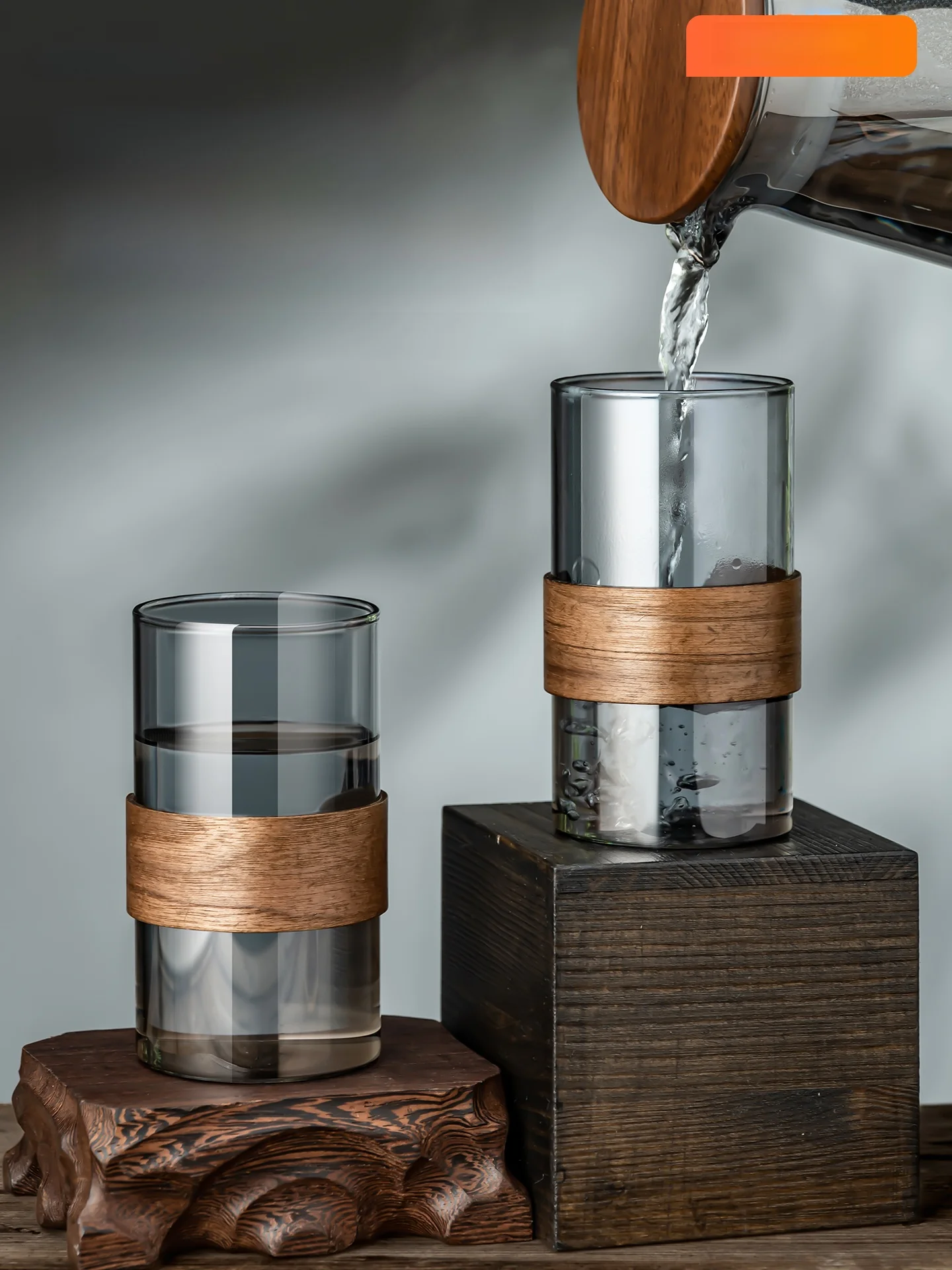 

Стеклянная чашка из боросила с высоким содержанием, прозрачная чашка для питьевой воды для заваривания чая для домашнего использования, сервировка для гостей, устойчивая к высоким температурам