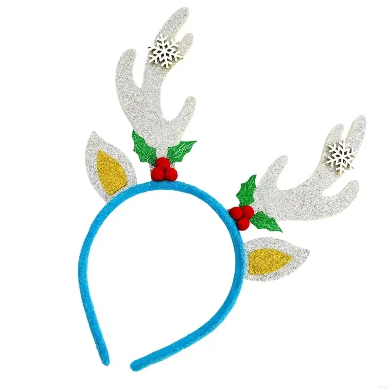 39BB คริสต์มาส Reindeer Antlers แถบคาดศีรษะ Family Gathering Headpieces ตกแต่งผมสำหรับงานปาร์ตี้วันหยุดและครอบครัว