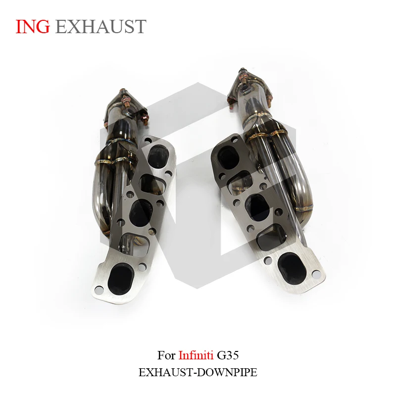 Coletor de escapamento 304 ING para sistema de acessórios de desempenho de bico de escapamento Infiniti G35 3.5L V6
