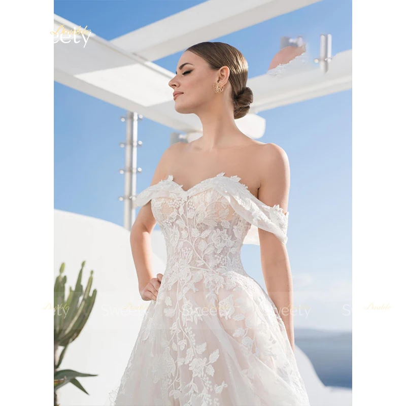 

Graceful Wedding Dress Organza With Embroidery A-Line Length Ballgown Boatneck Sleeveless Button Customized Vestido De Novia