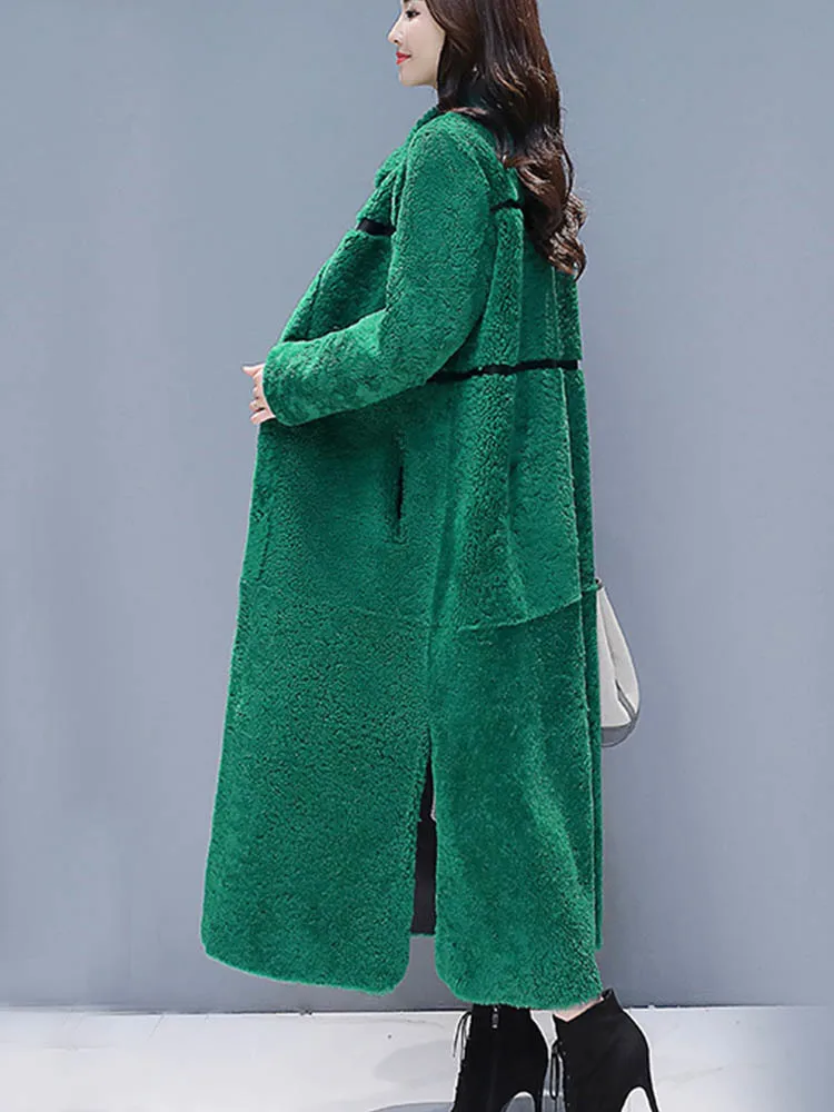 Max LuLu-ropa de abrigo coreana de lujo para mujer, ropa de cuero Reversible, chaqueta de invierno para mujer, abrigos de piel sintética, Parkas