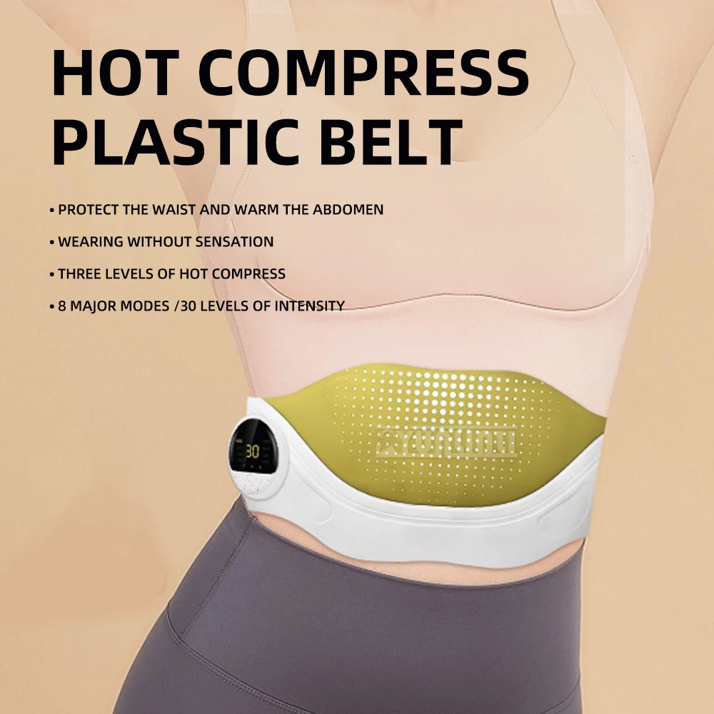 

EMS Heating Massage Belt Hot Compress Therapy Back Pain Relief Wrap for Sports And Fitness Recovery