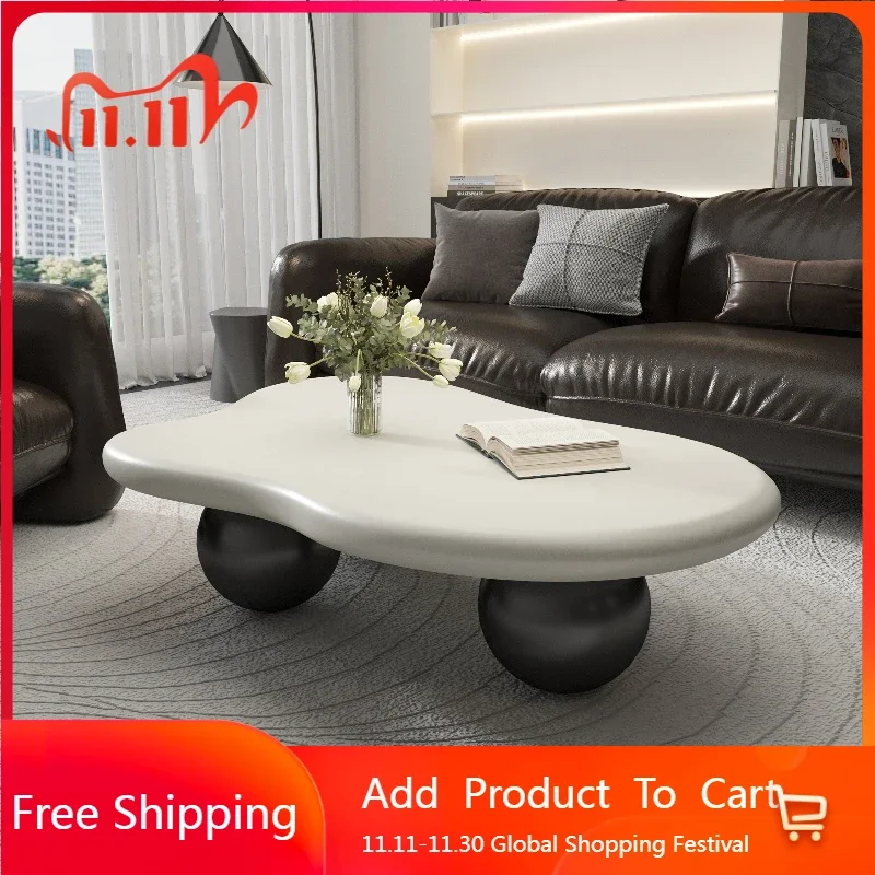 

Aesthetic Modern Coffee Table Italian Design Fashion Clear Minimalist Art Side Table Living Room Mesas Bajas Home Furniture