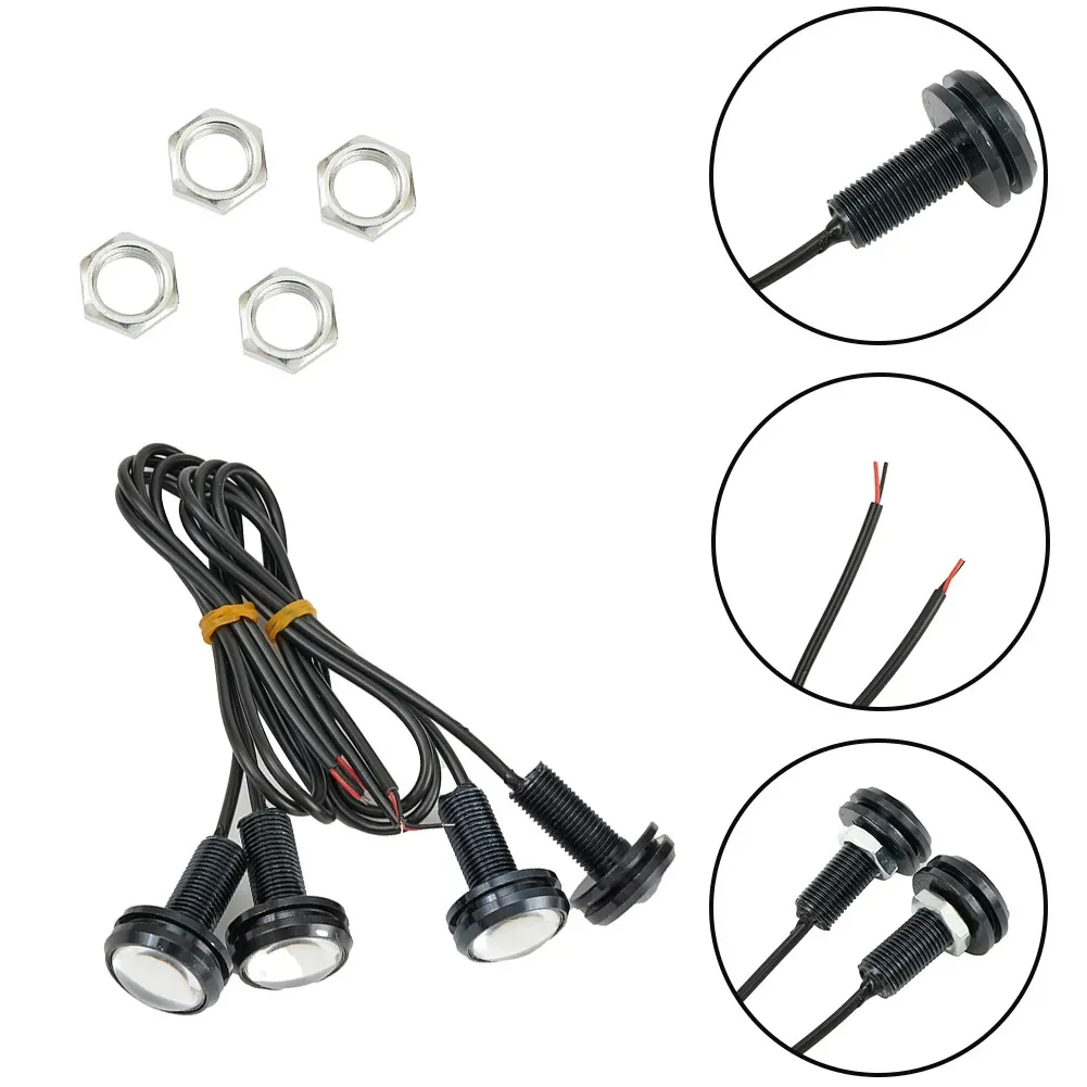 4Pcs LED Car Auto DRL Daytime Running Lights 12V 15W  White Backup Lamp Automobiles Reversing Parking Signal Lamp image 5