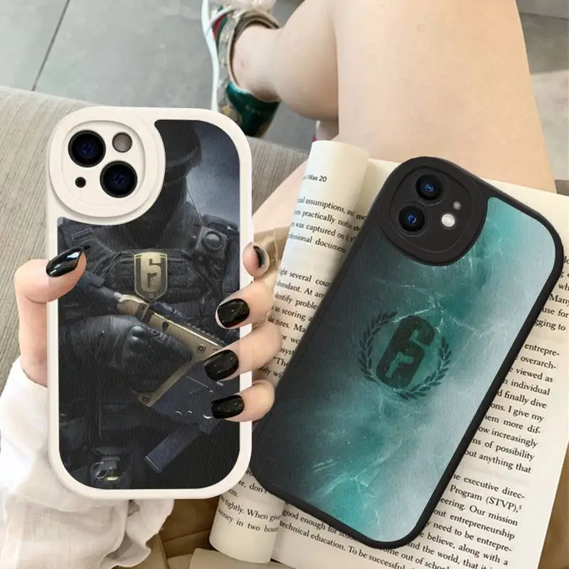 

R-RainbowS S-Six S-SiegeS Phone Case Hard Leather For iPhone 14 13 12 Mini 11 14 Pro Max Xs X Xr 7 8 Plus