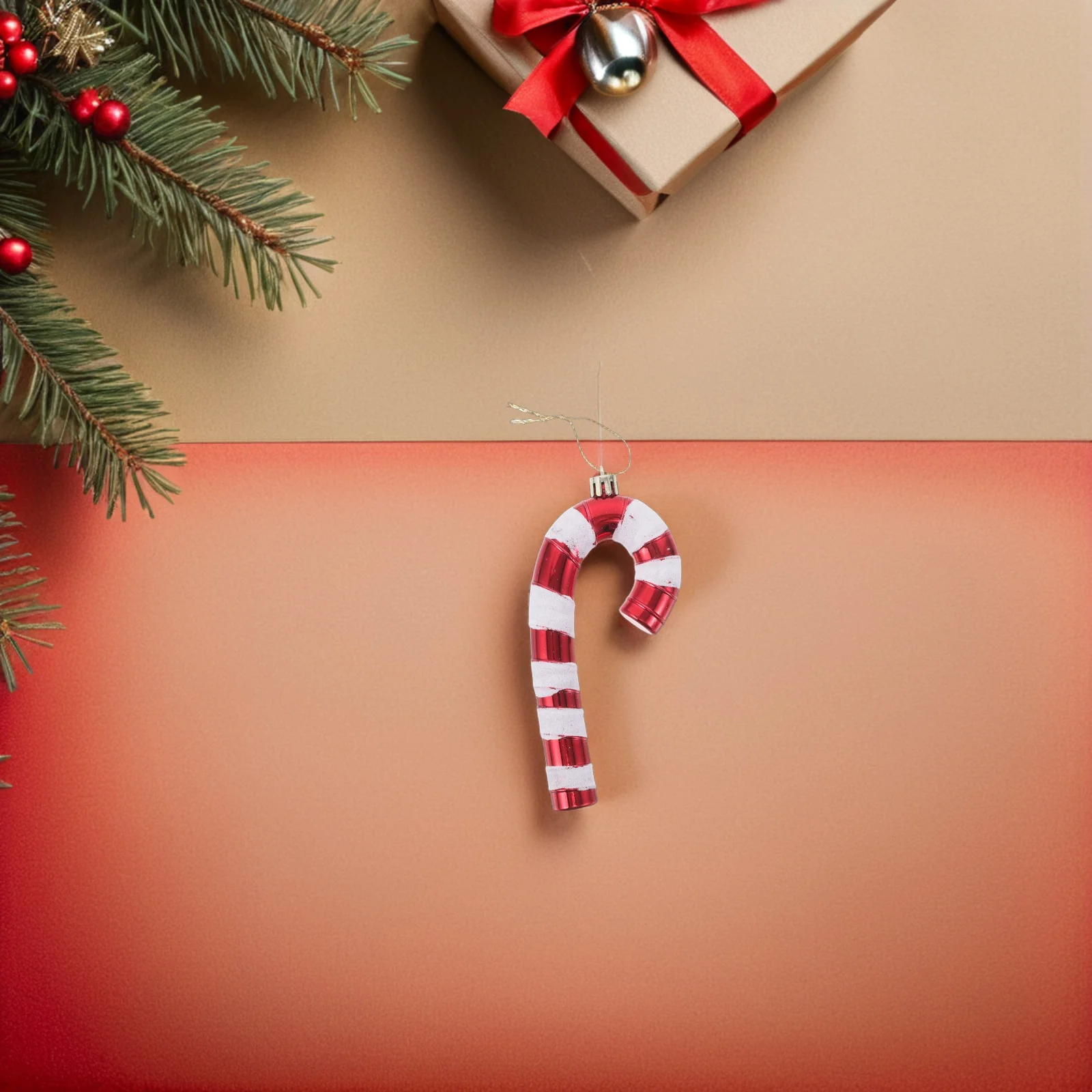 

6 Pcs Tree Ornaments Christmas Decoration Set Decorations Plastic Holidays Candy Cane