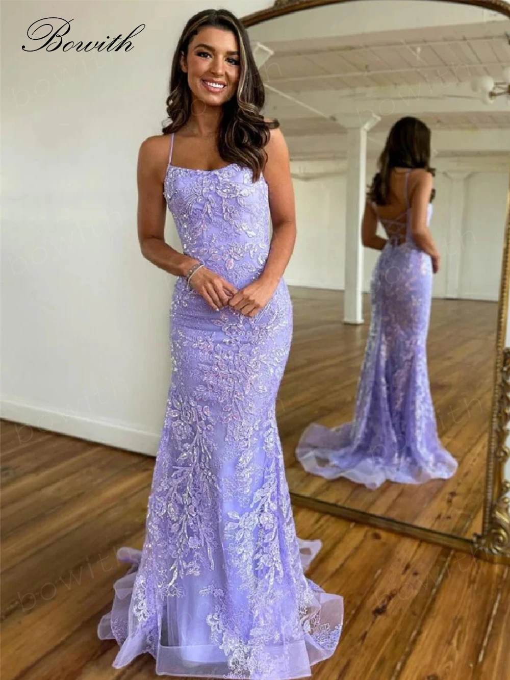 Bowith lavanda Applique abiti da ballo 2023 abiti di lusso sirena abiti per occasioni formali eleganti abiti da festa robe de soirée