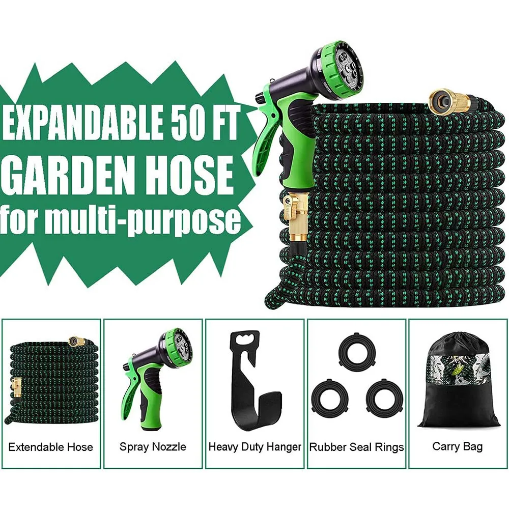 Household garden car wash watering magic automatic retractable hose set garden hose