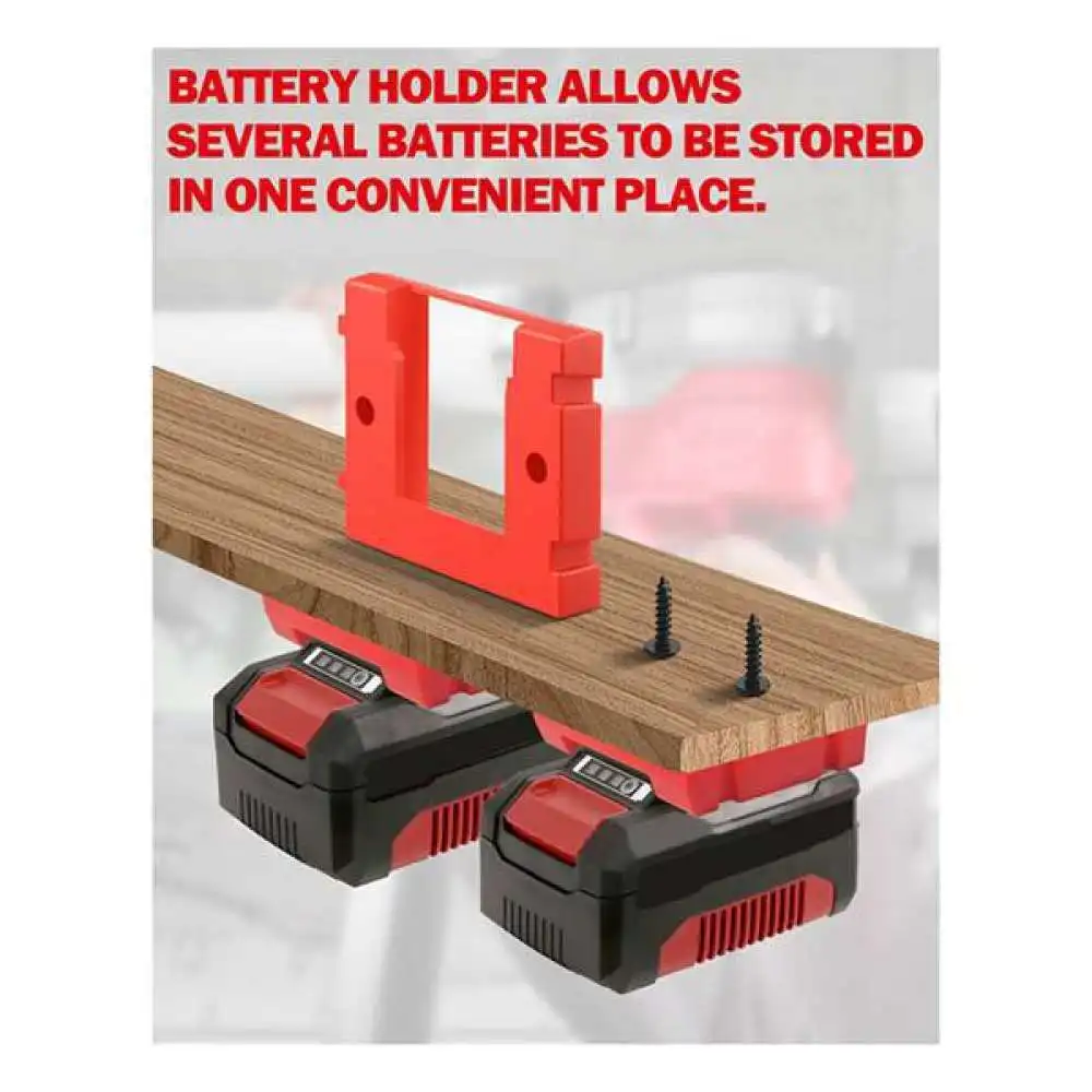 Sturdy Red Abs Battery Mount For Einhell Wall Hanger Storage Rack Base Organizer Tool Stand Desk Organizing System