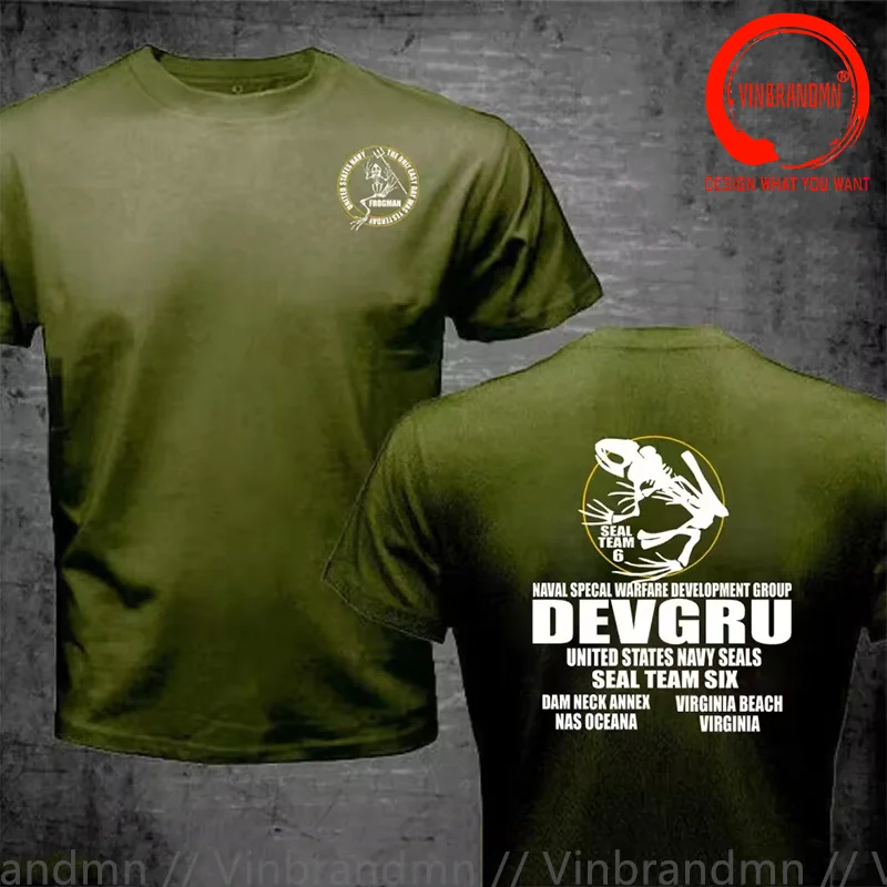 Naval SEALs DEVGRU Seal Team 6 Six Frog Skeleton T Shirt Men Fashion Trendy Casual Clothes Stylish Tops Tee Shirt Leisure Tshirt