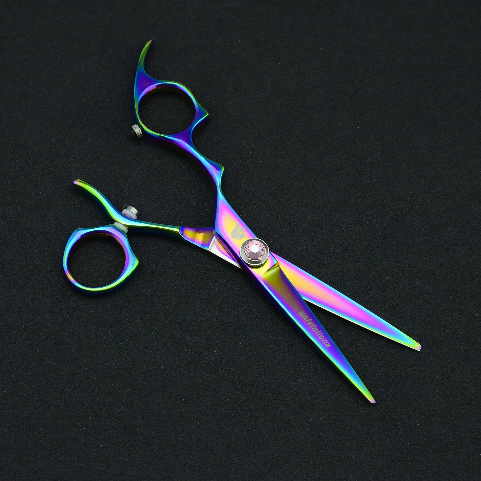 5.5 Inch Left Handed Cutting Scissors Lefty Barber Salon Left Handed Rotating Thumb Scissors Rotary Haircut Flying Shears