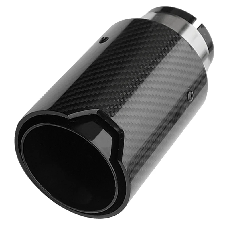 Newcarbon Fiber Glossy Black Rear Tail Exhaust Pipe Muffler Tip For BMW M Series Universal Muffler Tips