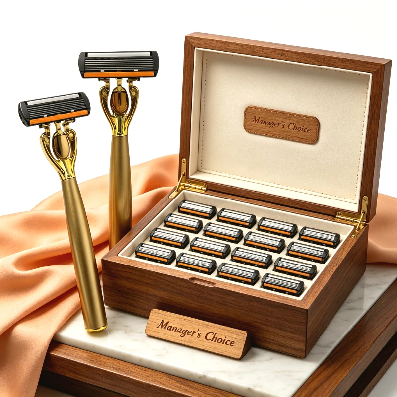 Men's Manual Razor 6-Layer Precision Blade System Replaceable Refills, Long-term Use, Men & Women Suitable Great Gift Idea
