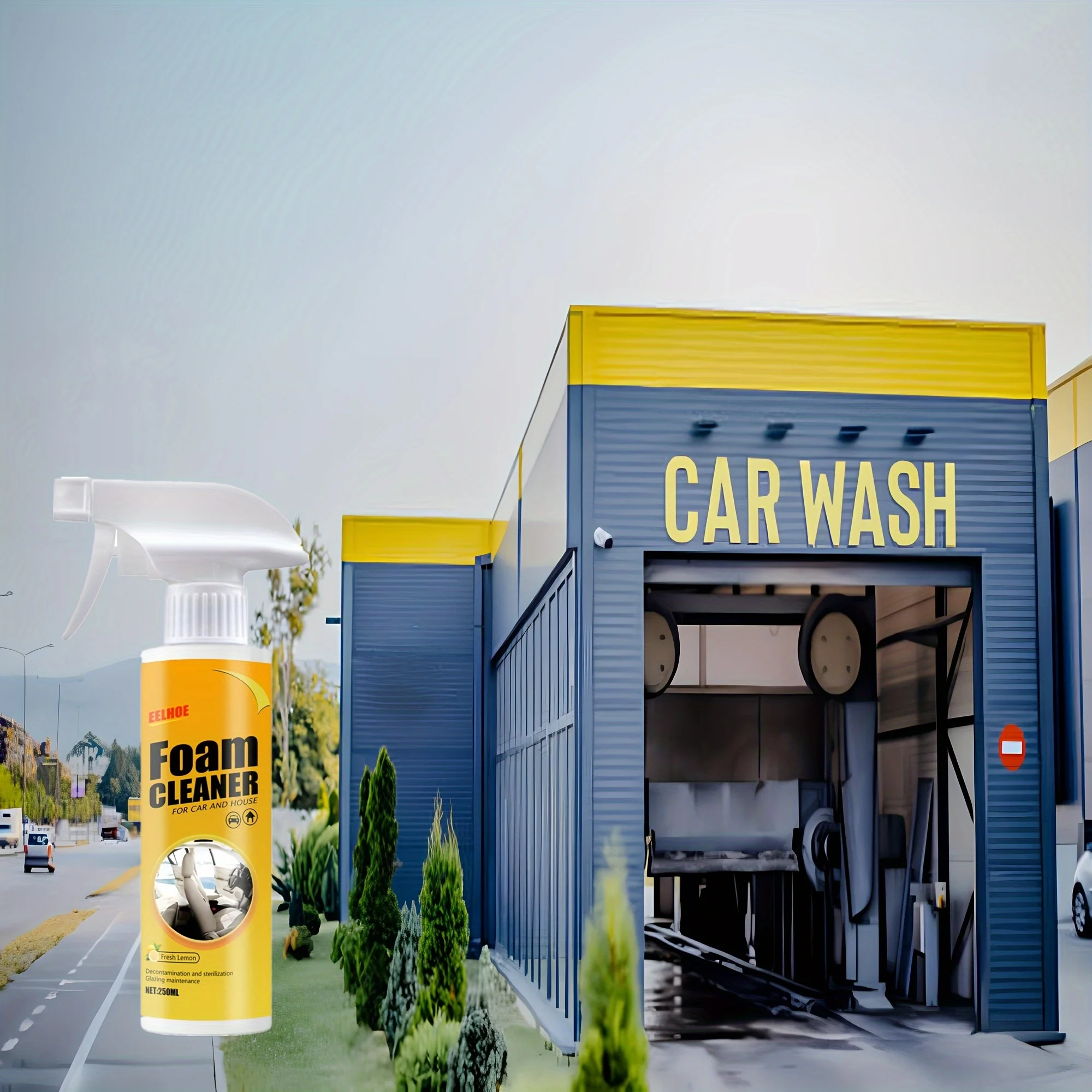 Multifunctional Foam Cleaner Car Interior Stain Removal and Cleaning Leather Seat Foam Cleaner Spray Foam Maintenance Wash Car view 5