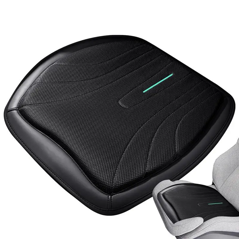 Car Seat Cushion Leather Car Seat Extender Cushion Support Pillow Memory Pad Long-Distance Driving Office Driver Protector Mat