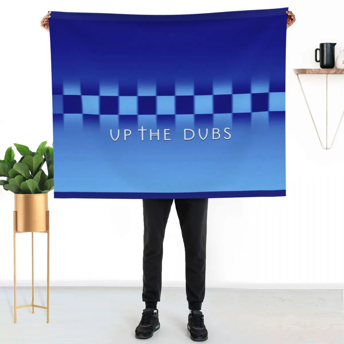 Up The Dubs! Throw Blanket Quilt Personalized Gift Luxury Designer Warm Soft Big Luxury Blankets