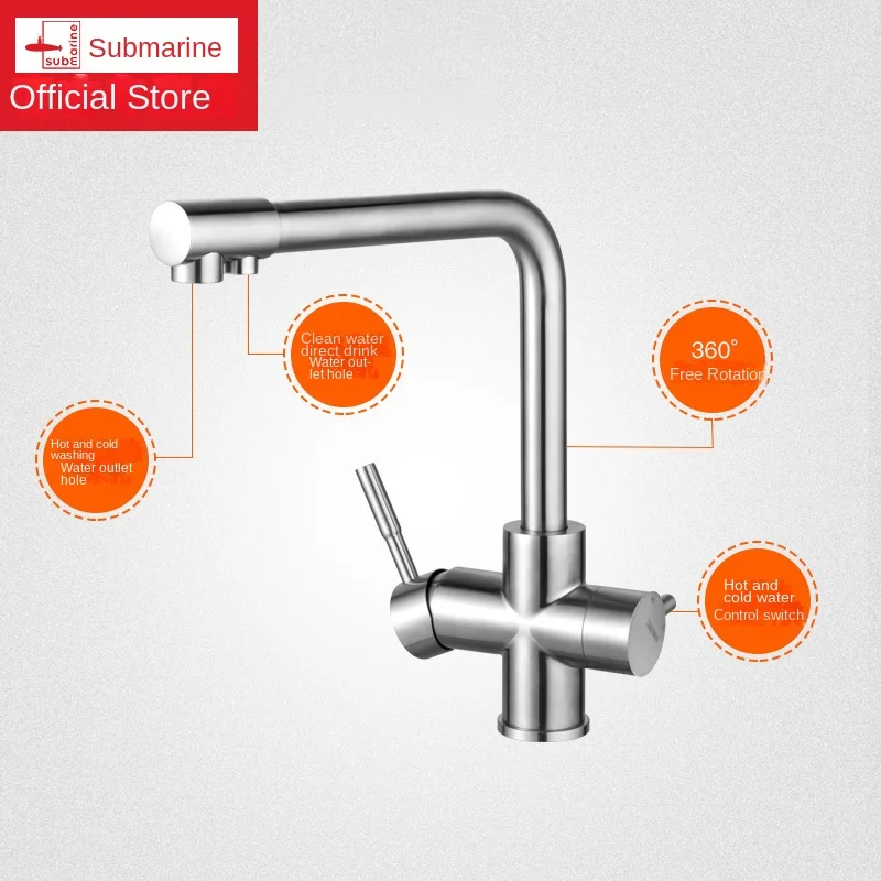 Modern Direct Drinking Ceramic 304 Stainless Steel Hot Cold Water Faucet Kitchen Water Purifier Sink Vegetable For Kitchen Use