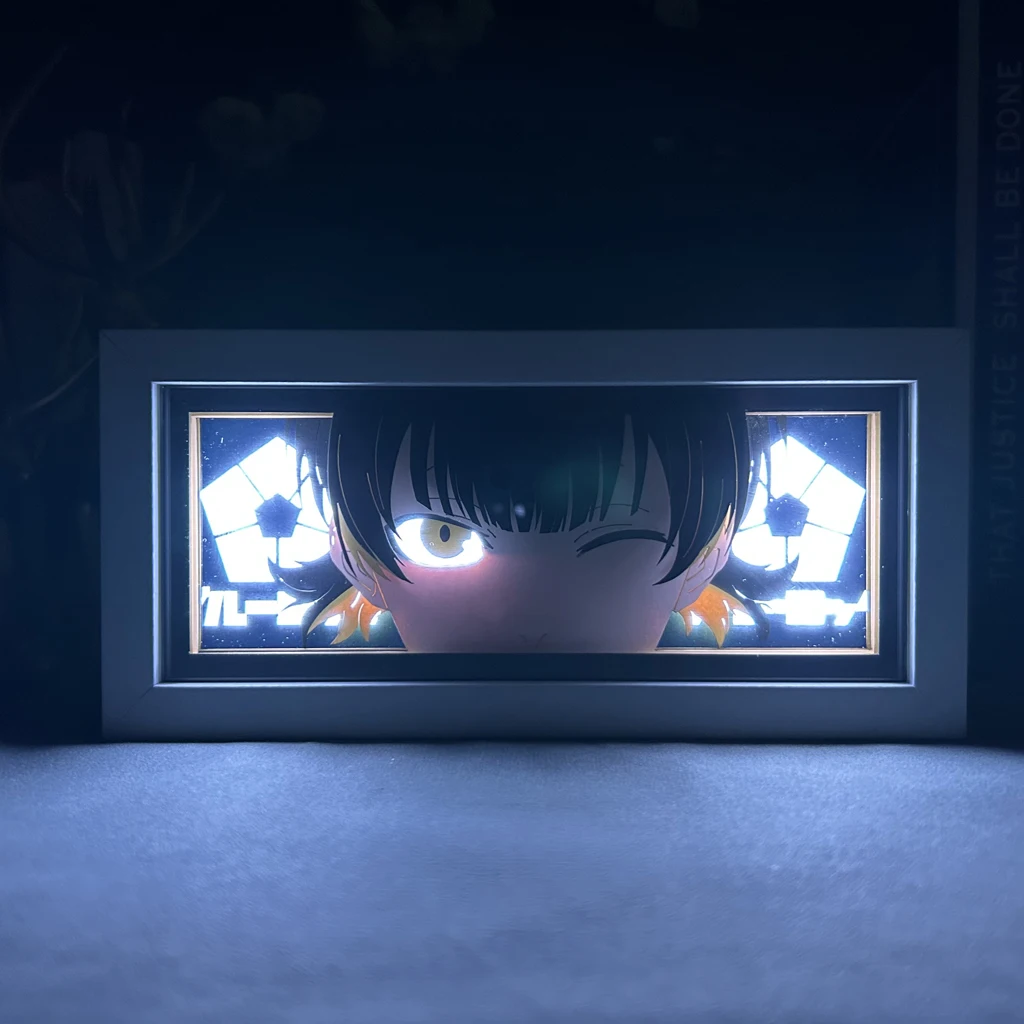 Anime Light Box Meguru Bachira Blue Lock for gamer room decoration Manga Table Desk Lamp Anime Blue Lock Lightbox Eyes Face