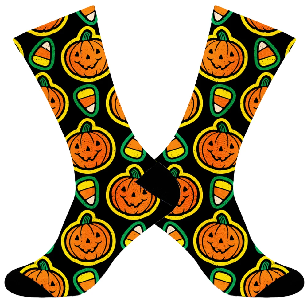 Funny Alien Pumpkin Skull New Monster Bat Girl Socks Fall Winter Halloween Men Socks