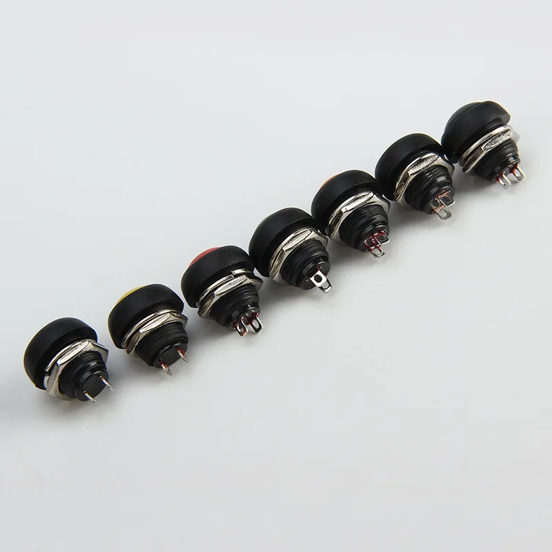 5pcs Small Round PBS33B Waterproof Push Button Switch NoLock Reset Function
