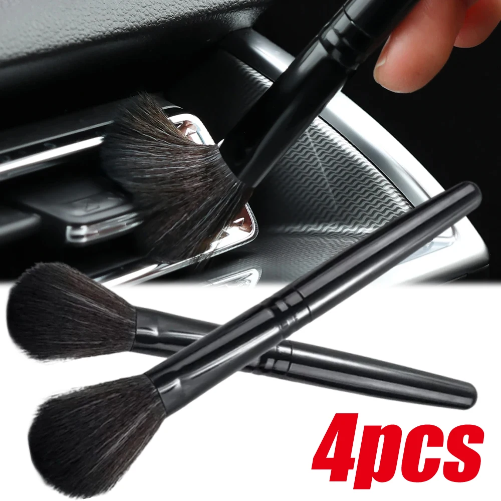 

4Pcs Mini Car Cleaning Brush Tools Ultra-Soft Bristles Interior Detailing Duster Dashboard Air Outlet Cleaning Brushes Tools