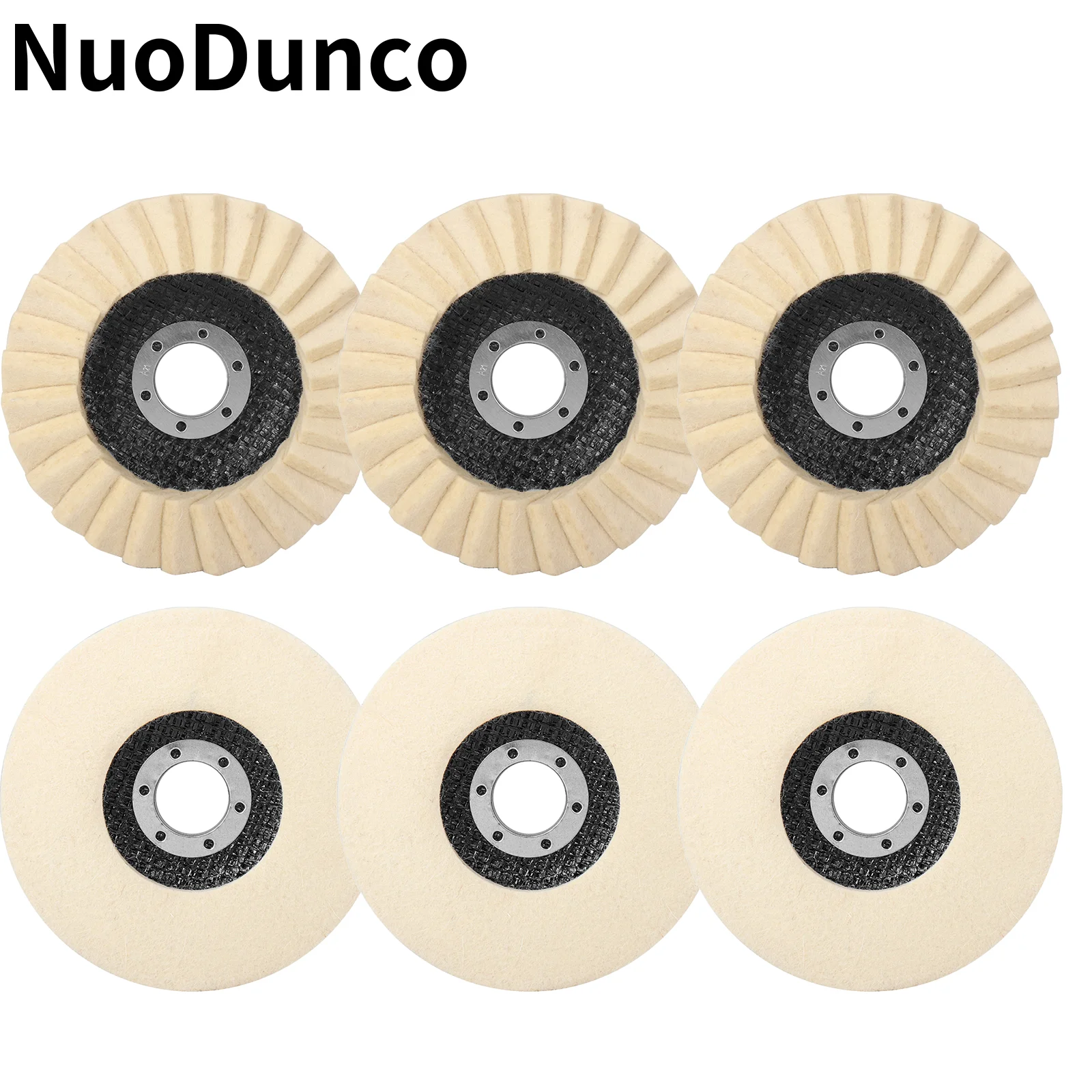 4.5/5Inch Wool Polishing Wheel Wool Felt Pad Grinder Accessories Angle Grinder Buffing Wheel for Metal Glass Polishing Marble