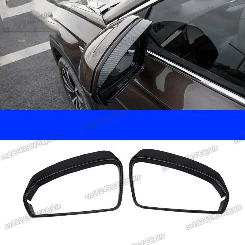 carbon fiber car rearview rain shield visor for volkswagen vw tiguan mk2 2017 2018 2019 2020 2021 2022 allspace r line styling