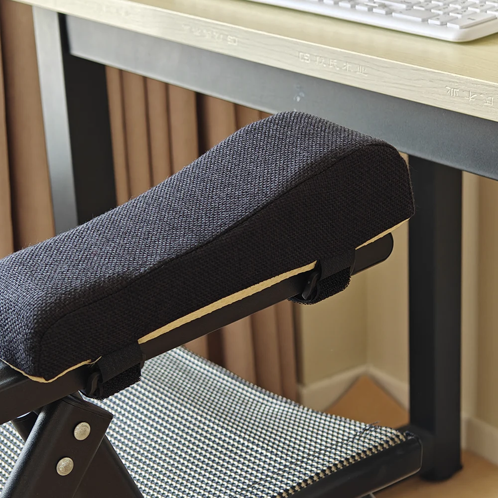 Black Cotton-Linen Style Foam Elbow Pillow Chair Armrest Pads Support Arm Rest for Office Chair Cushion Pads Elbow Relief
