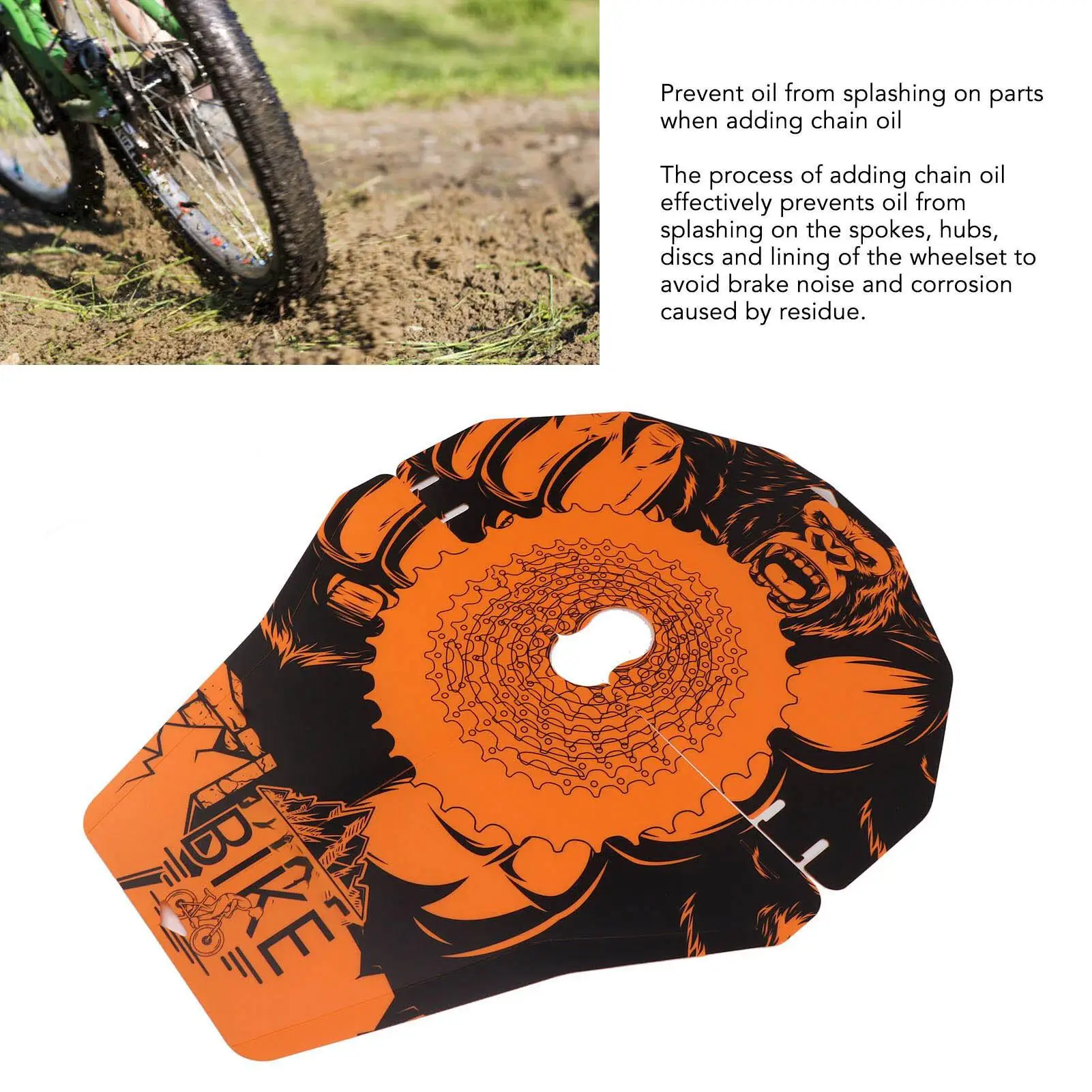 Reusable Bike Wash Cover - PP Oil Stain Protection & Wear-Resistant Wheel Disc Brake Protector for mountain & Road Bicycles