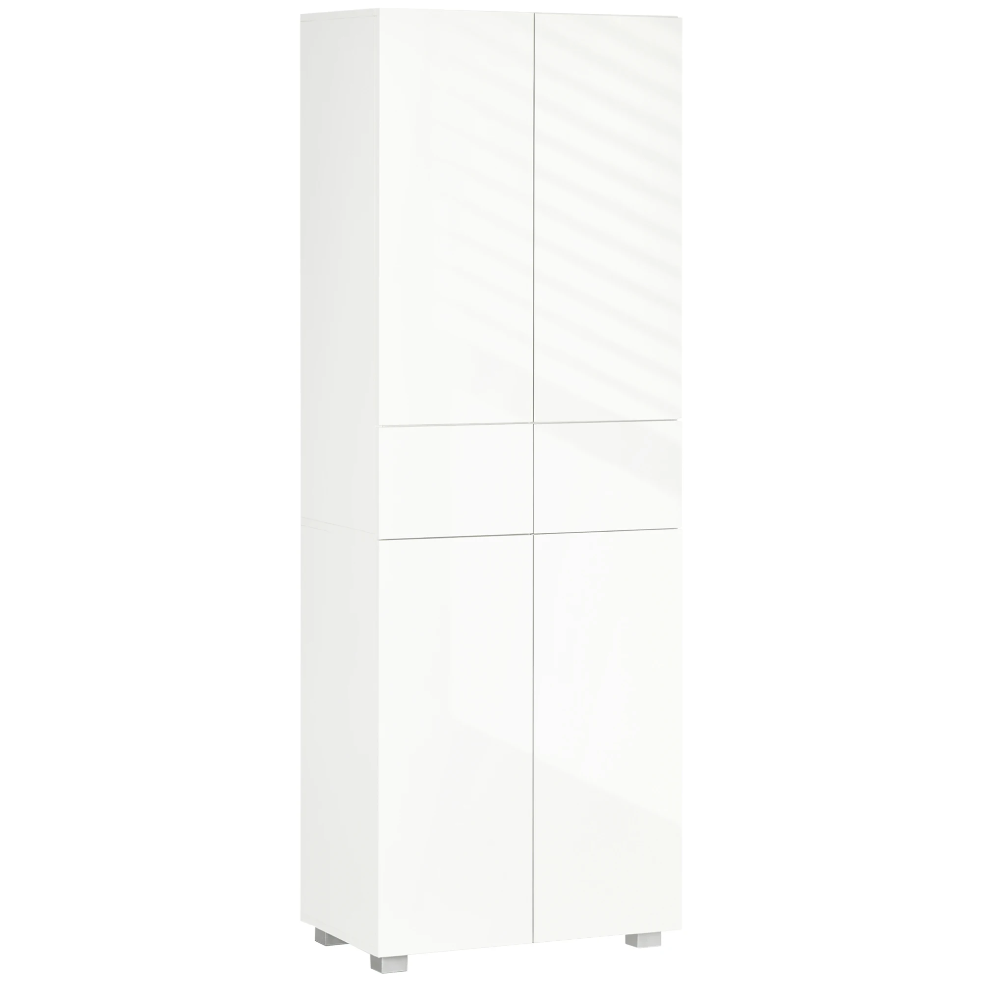 HOMCOM kitchen cupboard with 4 doors 2 drawers 60x35x170 cm White