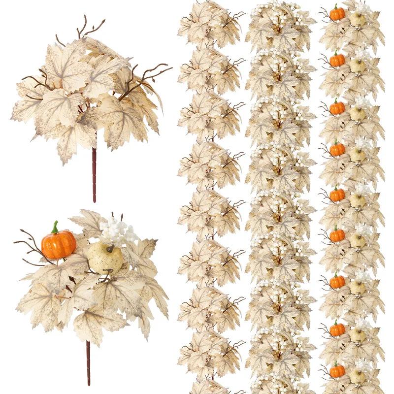 

Simulation Maple Leaf Pumpkin Single Home Party Decoration Flower Arrangement Halloween Harvest Festival Simulation Leaf
