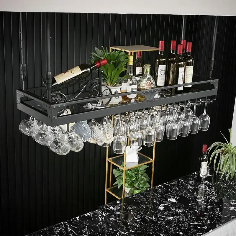 Red wine glass holder hanging goblet inverted mug coffee light luxury cup holder red wine rack household wine glas