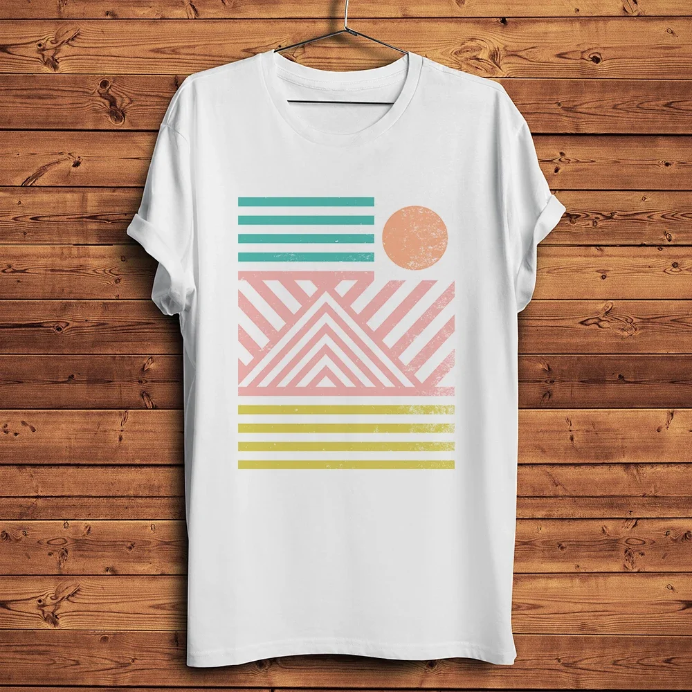 Abstract Moon Landscape,Funny Vintage T Shirt,men Summer New White Casual Short Sleeve Tshirt,Unisex Streetwear Tee