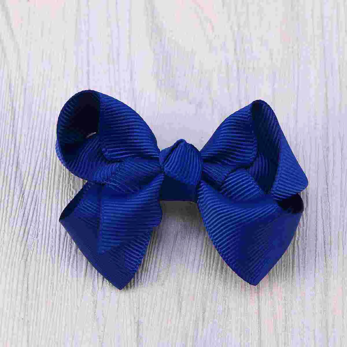 Bow Hair Barrettes Alligator Clips Hair Bow Bowknot Hair Clips French Hair Bow Clip Hair Accessories for Toddler Girl Blue