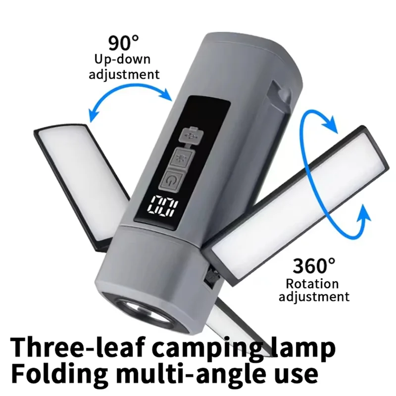 A72Z Folding Portable LED Lantern For Outdoor Camping, Rechargeable Tent Light With Car Emergency Function