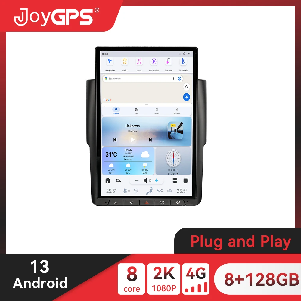 14.4 Inch Car Radio For Dodge Ram 2013-2018 Multimedia Player Radio Touch Screen Auto GPS Navigation Android CarPlay Head Unit