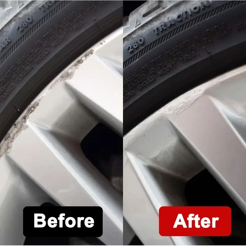 NEW Wheel hub Scratch Repair wax - Automobile tire detail repair and deep conditioning, no residue image 5