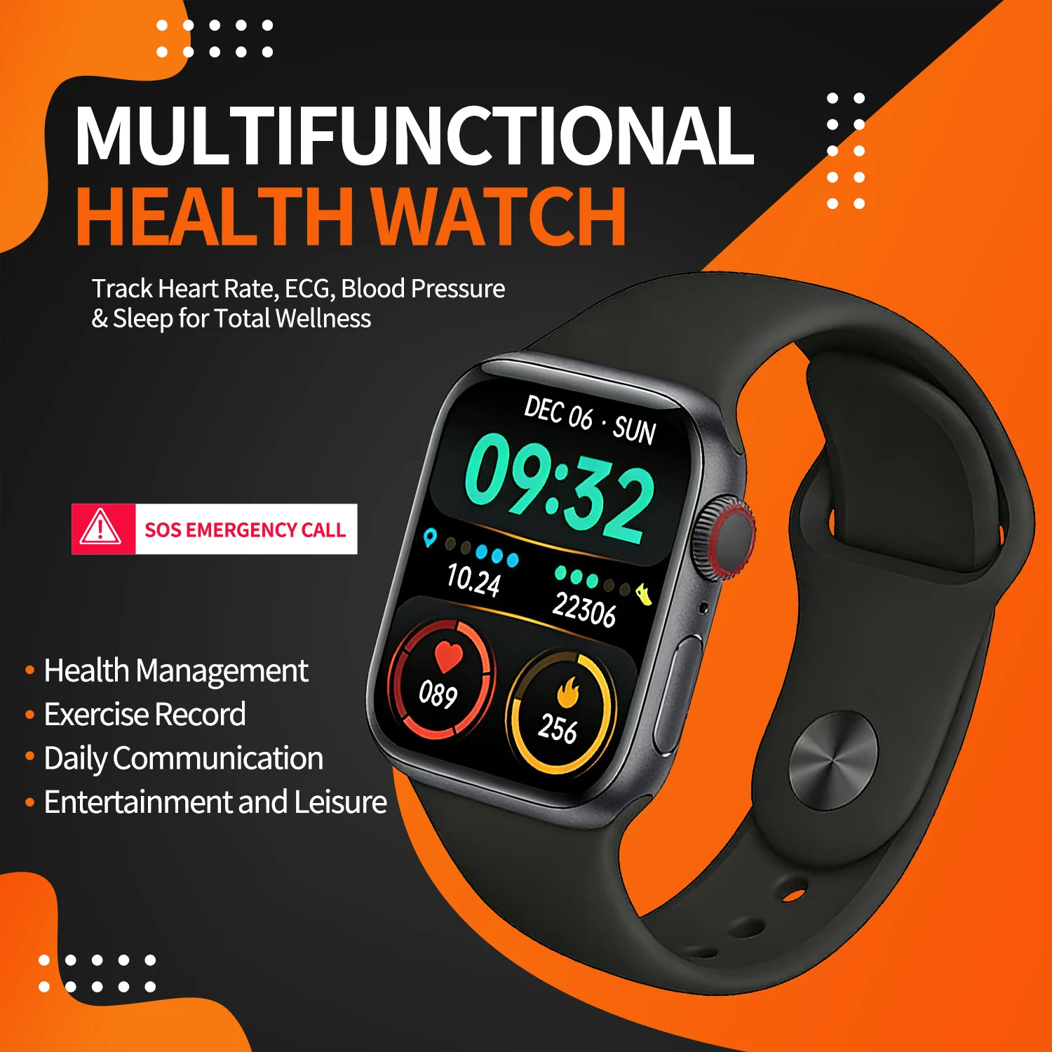 

2026 New Smart Watch Multidimensional Health Tracking SOS Alert Assistant Bluetooth Call Calorie consumption Sports Smartwatches