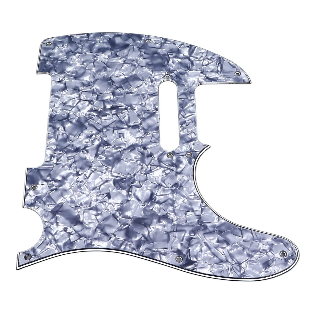 8 Hole Electric Guitar Pickguard Gray Pearl/Blue Pearl PVC Material TL Pickguard With Screws 4Ply Electric Guitar Accessories