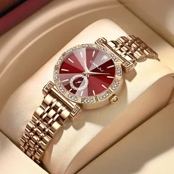 CRRJU Brand Luxury Fashion Original Ladies Watch Waterproof Ladies Watch Stainless Steel Diamond Watch Gift Relogio Feminino