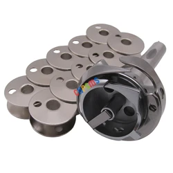 HOOK+BOBBIN CASE+BOBBINS 10 PCS Compatible with SINGER 111W155 CONSEW 224 225 226 237 JUKI LU-562 #HSH-11-55+203470 10PCS