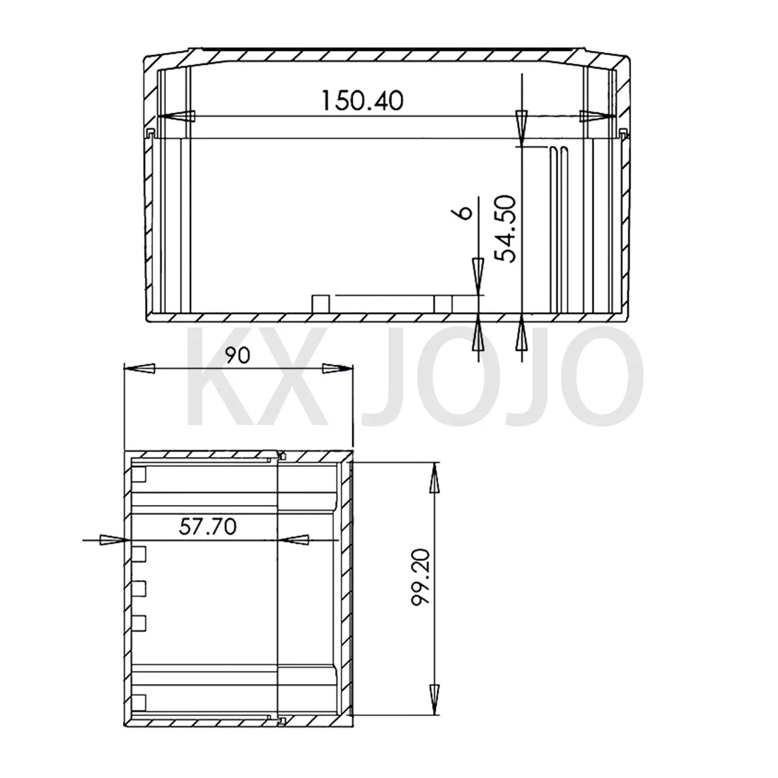 Junction Box Outdoor Waterproof 160*110*90mm Plastic Housing Plastic Housing Sealing Box Power Cable Box