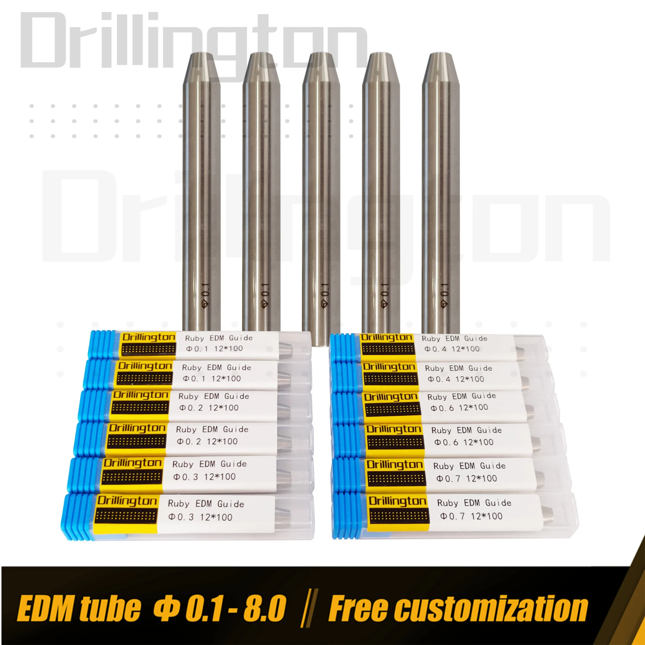 Custom EDM Electrode Guide, Ruby Ceramic Guide, EDM Drill Tube Guides 0.1 - 6.0 , EDM Drilling Parts , Holder for EDM Machine