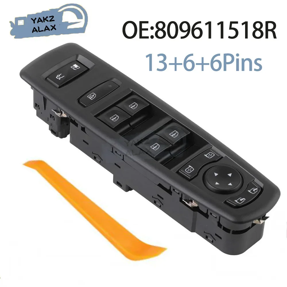 Auto Parts 809611518R for 2011 Renault Latitude L70 Talisman Samsung SM5 SM7 2017 Front Driver Side Power Window Control Switch